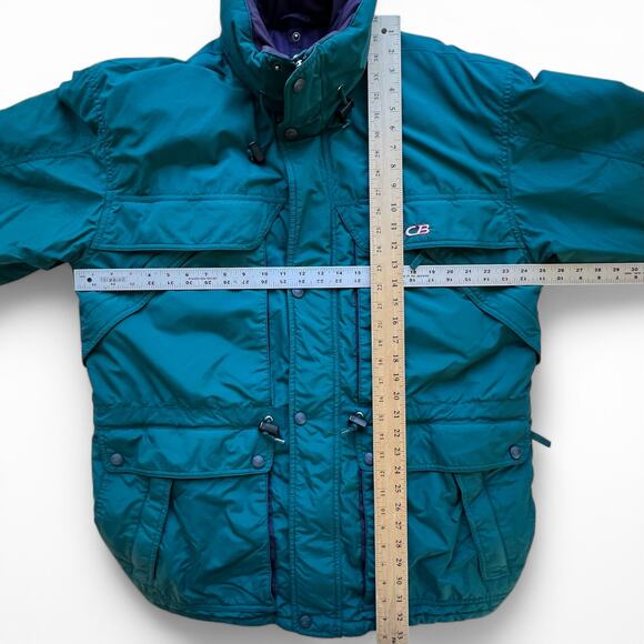 Vintage 90s CB Sports Parka Puffer Jacket Green Purple L Winter Spring Ski Gorp - Picture 14 of 14